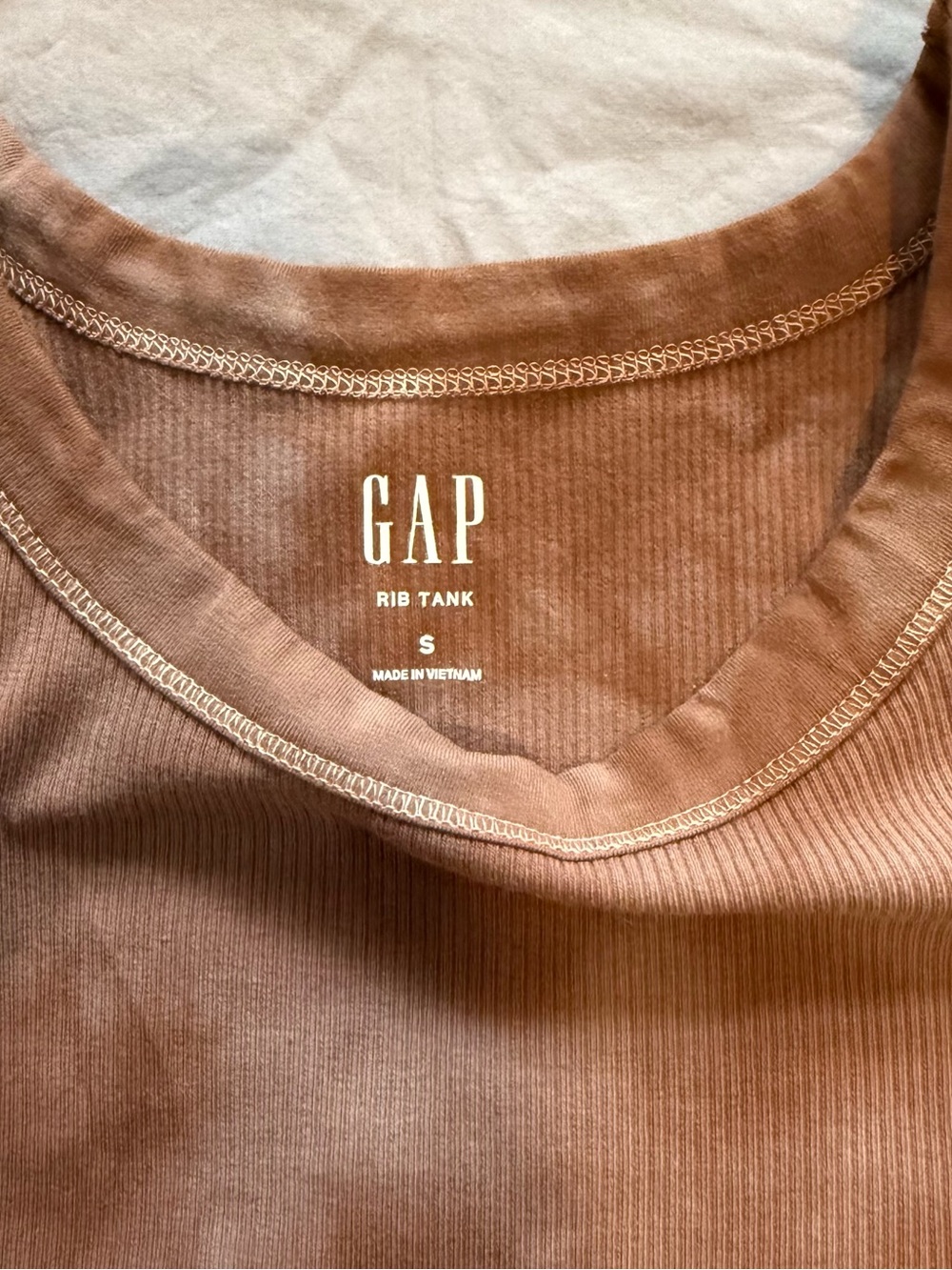 GAP Ribbed Tank Top — Rust - Picture 2 of 2